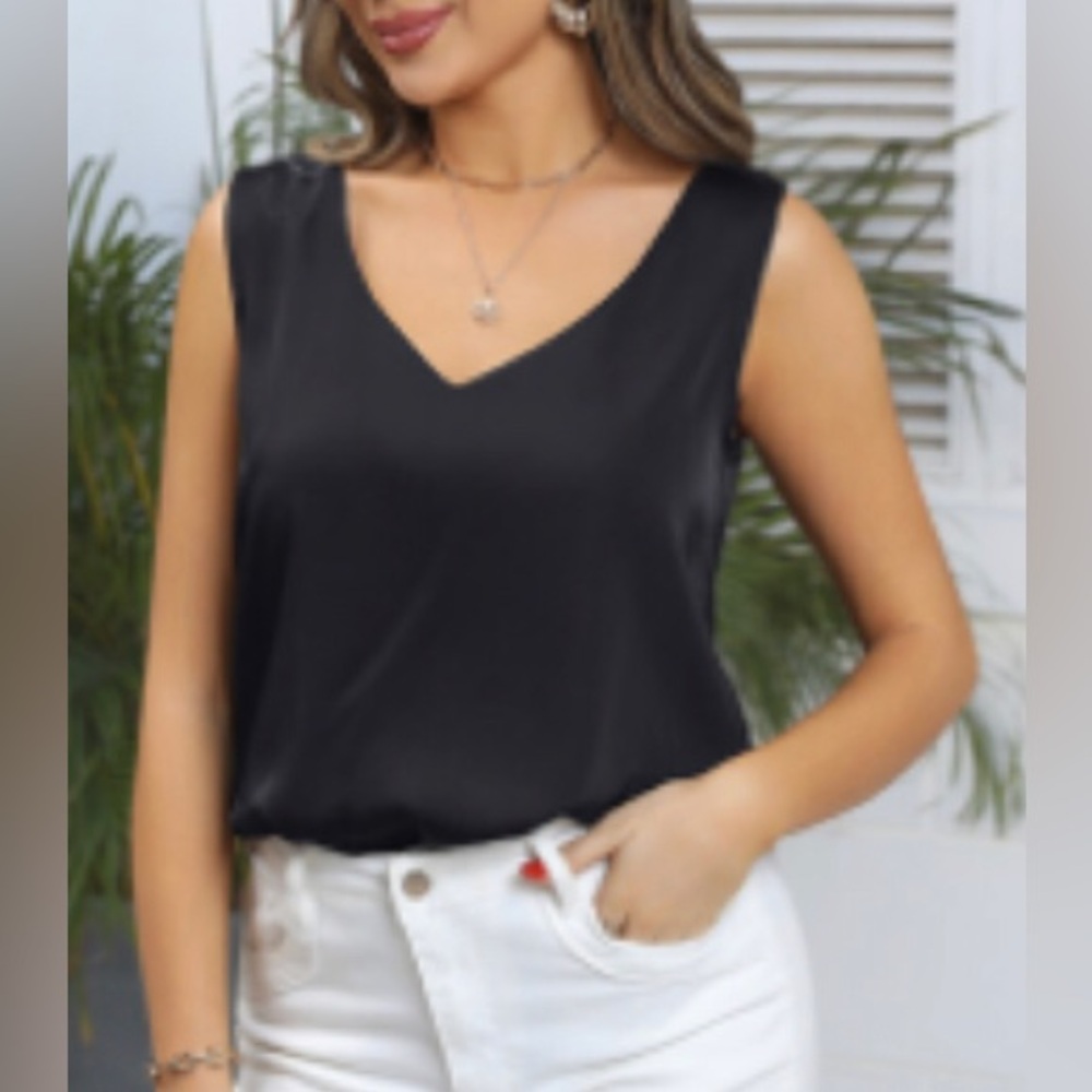 NWT Mangopop Sleeveless Satin Bodysuit - Picture 5 of 12